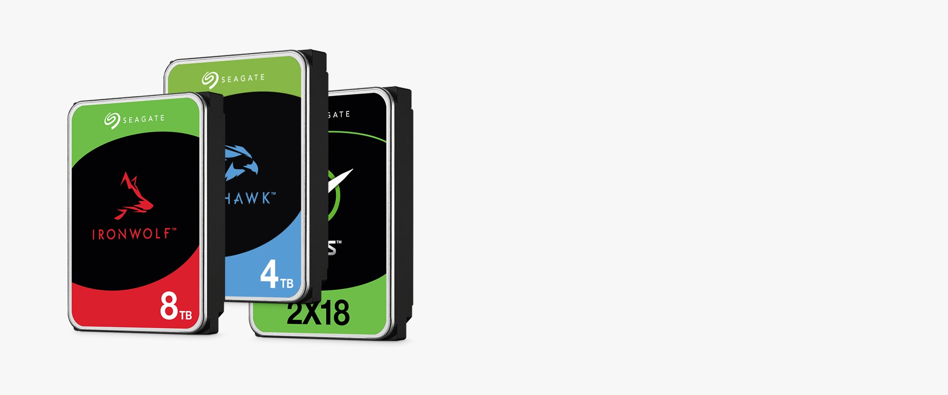 Seagate IronWolf SkyHawk and Barracuda hard drive products